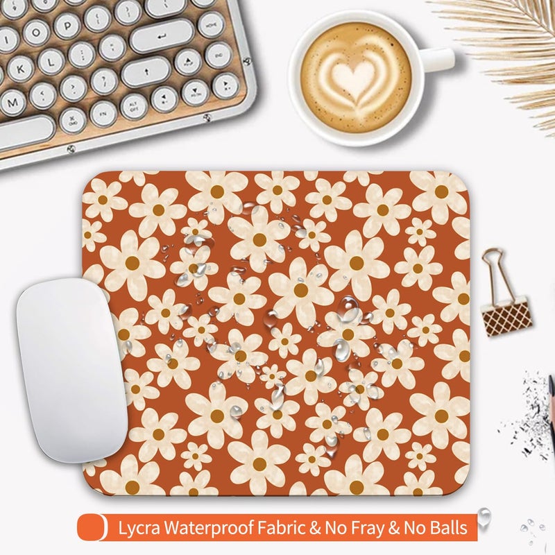 Armanza Square Mouse Pad Cute Flowers, Personalized Premium-Textured Custom Mouse Mat Design, Washable Mousepad Cloth, Non-Slip Rubber Base Computer Mouse Pads for Wireless Mouse - Image 3